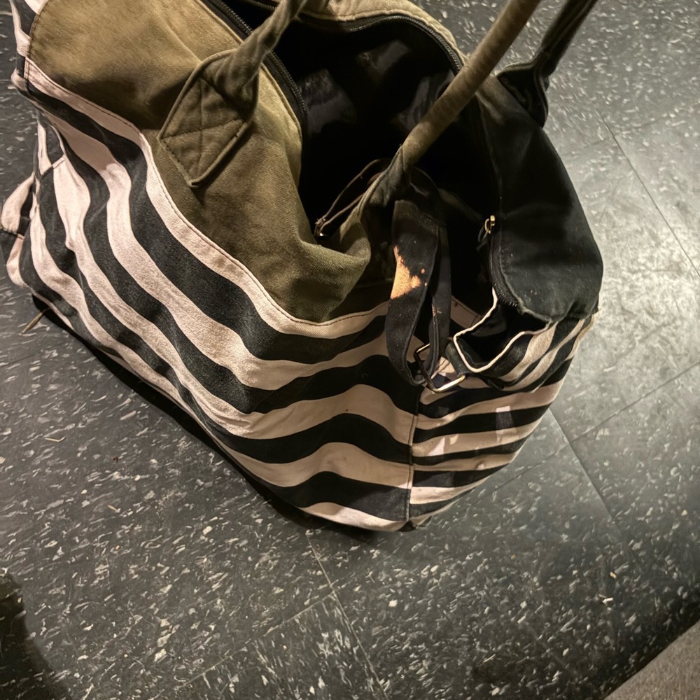 Striped VS Canvas Tote Bag